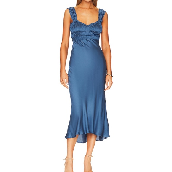 Enola Dress is Slate Blue - Picture 1 of 4
